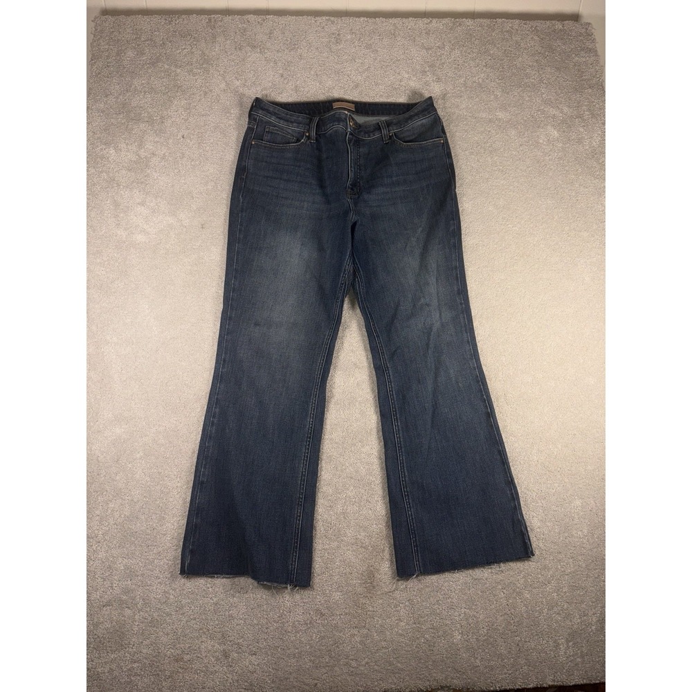 kut from the kloth kelsey fab ab ankle flare 14 raw hem